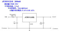 80V输入 3.3V输出微功耗稳压 LDO JC5833